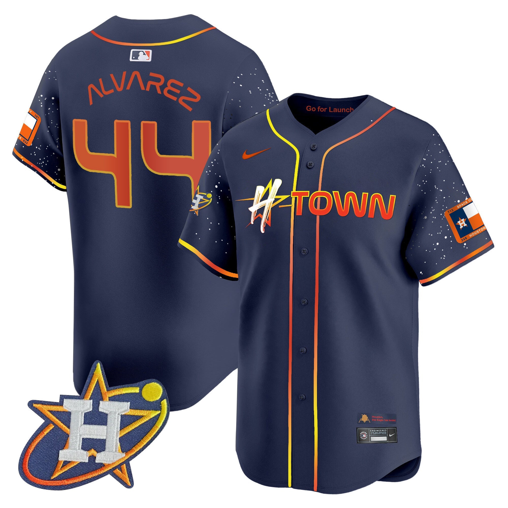 Men's Astros 2024 Space City H-Town Vapor Premier Limited Jersey - All Stitched