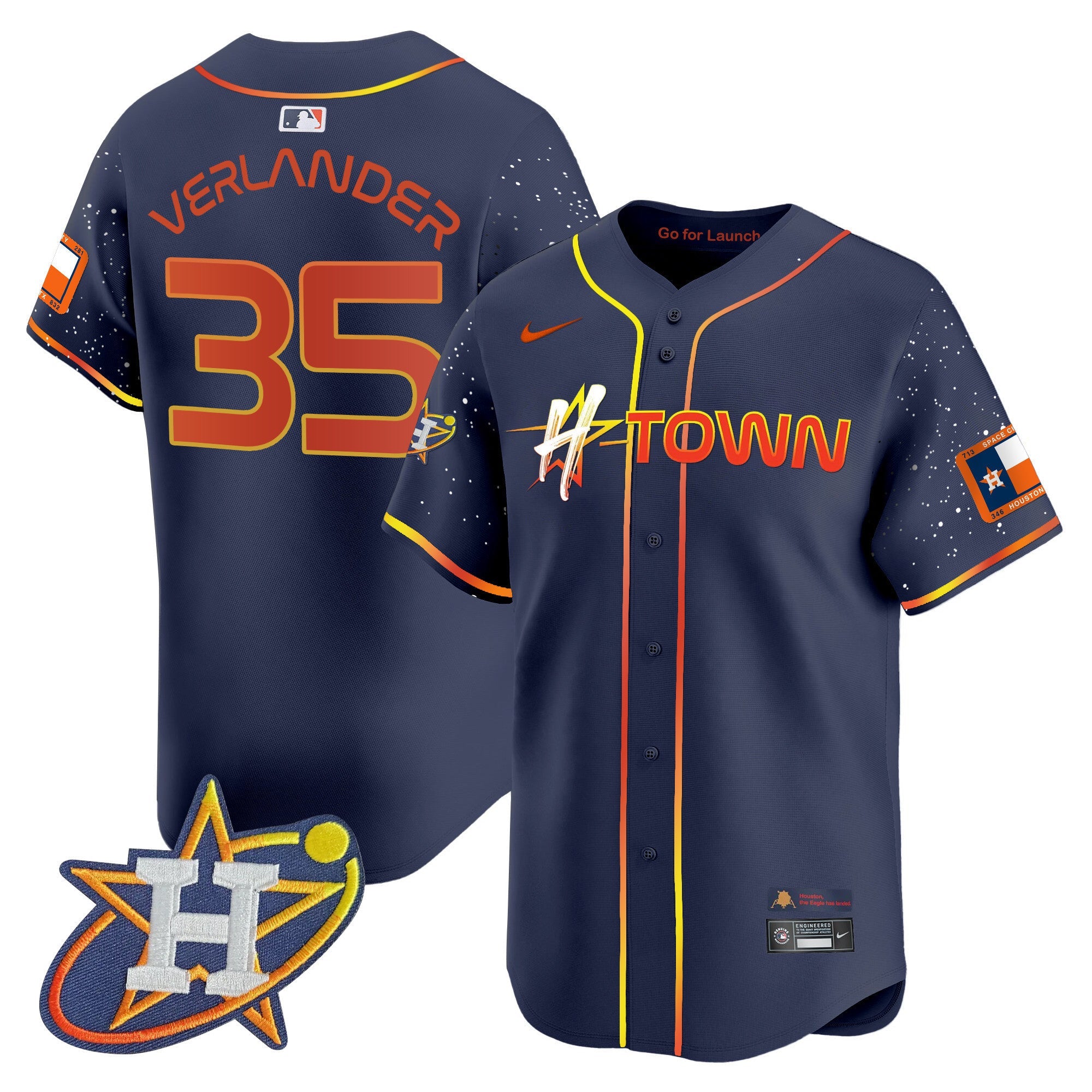 Men's Astros 2024 Space City H-Town Vapor Premier Limited Jersey - All Stitched
