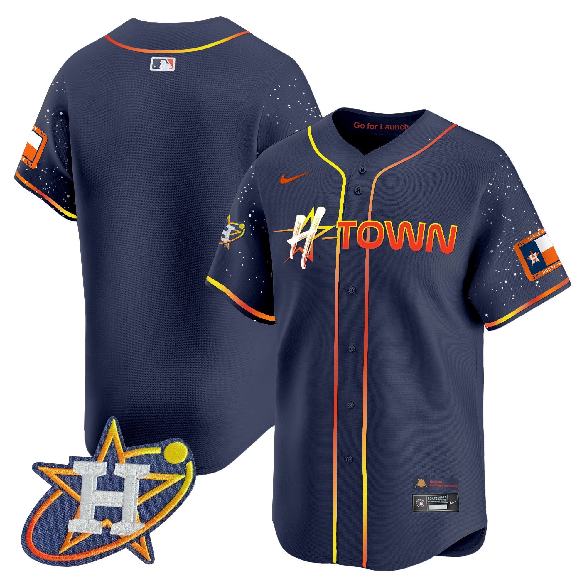 Men's Astros 2024 Space City H-Town Vapor Premier Limited Jersey - All Stitched