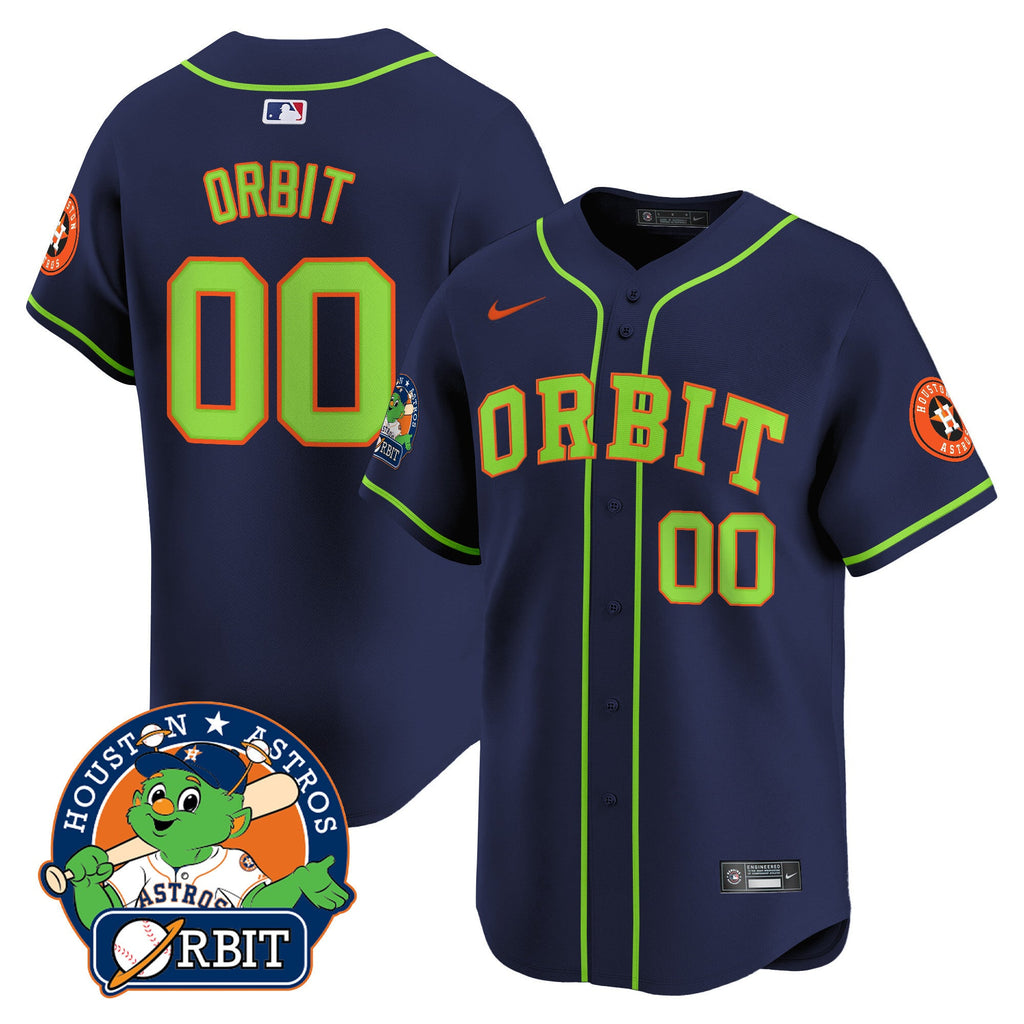 Men's Astros Orbit Patch Vapor Premier Limited Jersey - All Stitched