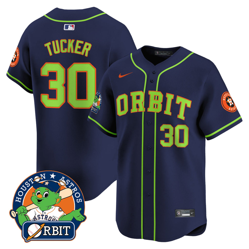 Men's Astros Orbit Patch Vapor Premier Limited Jersey - All Stitched