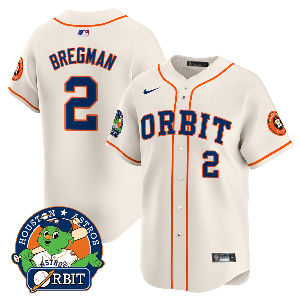 Men's Astros Orbit Patch Vapor Premier Limited Jersey - All Stitched