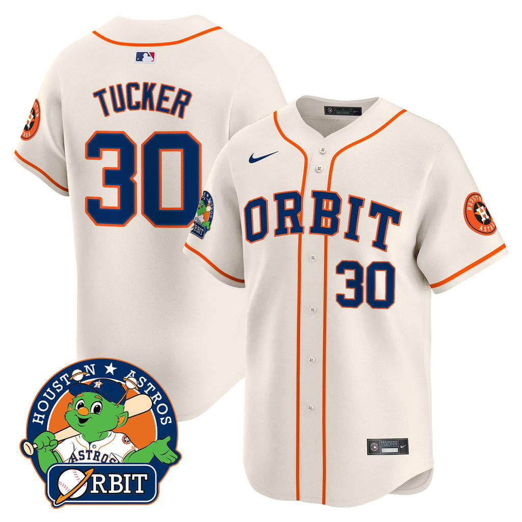 Men's Astros Orbit Patch Vapor Premier Limited Jersey - All Stitched