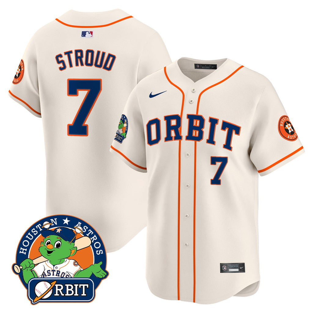 Men's Astros Orbit Patch Vapor Premier Limited Jersey - All Stitched