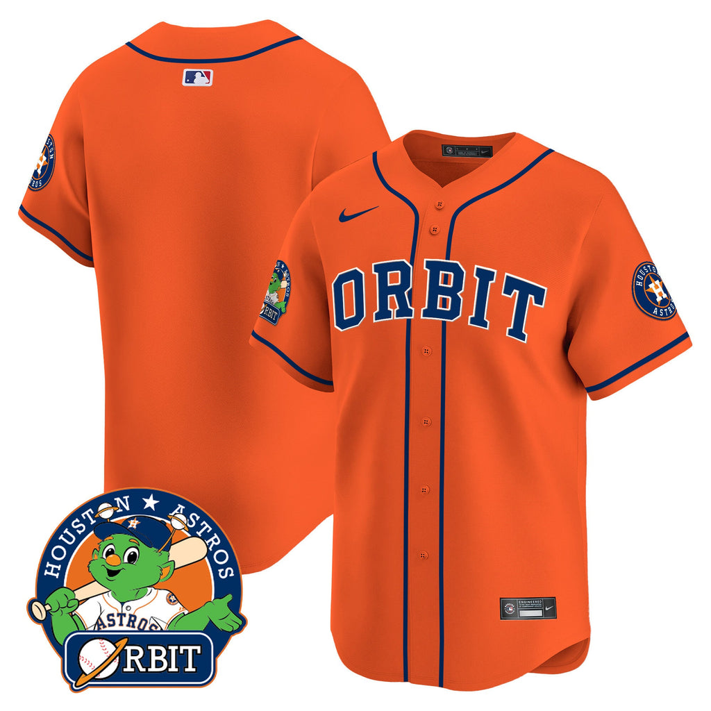 Men's Astros Orbit Patch Vapor Premier Limited Jersey - All Stitched