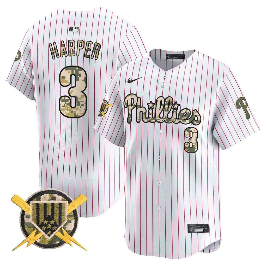 Men's Phillies Armed Forces Day Vapor Premier Limited Jersey - All Stitched
