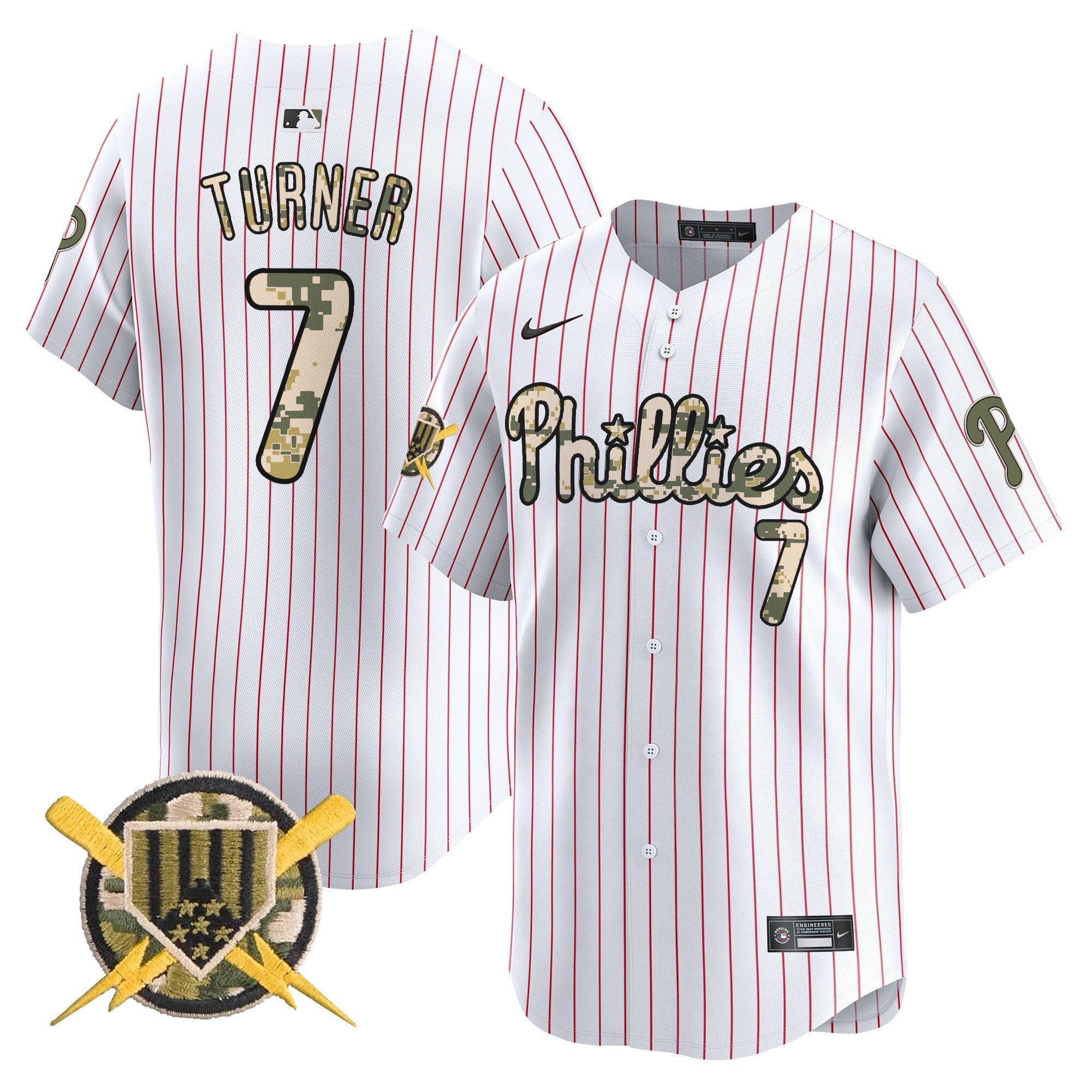 Men's Phillies Armed Forces Day Vapor Premier Limited Jersey - All Stitched