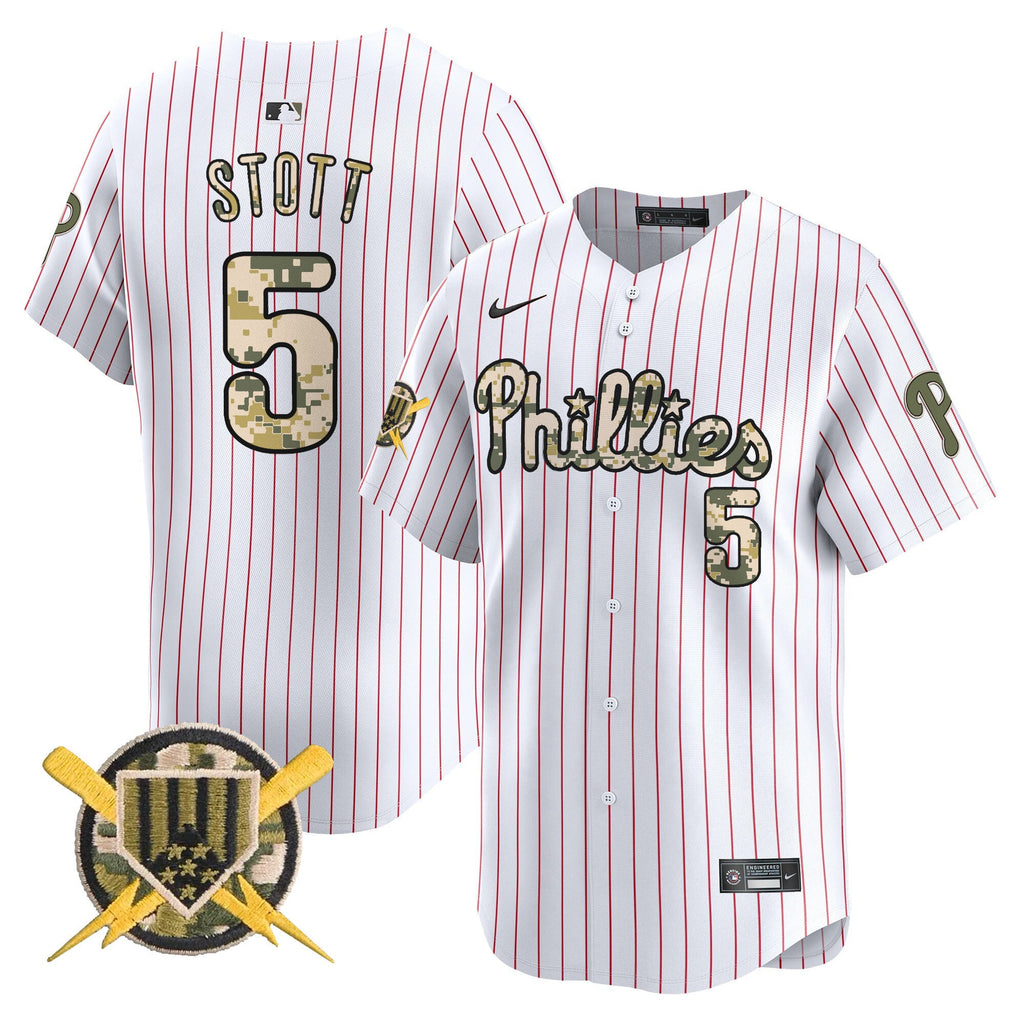 Men's Phillies Armed Forces Day Vapor Premier Limited Jersey - All Stitched