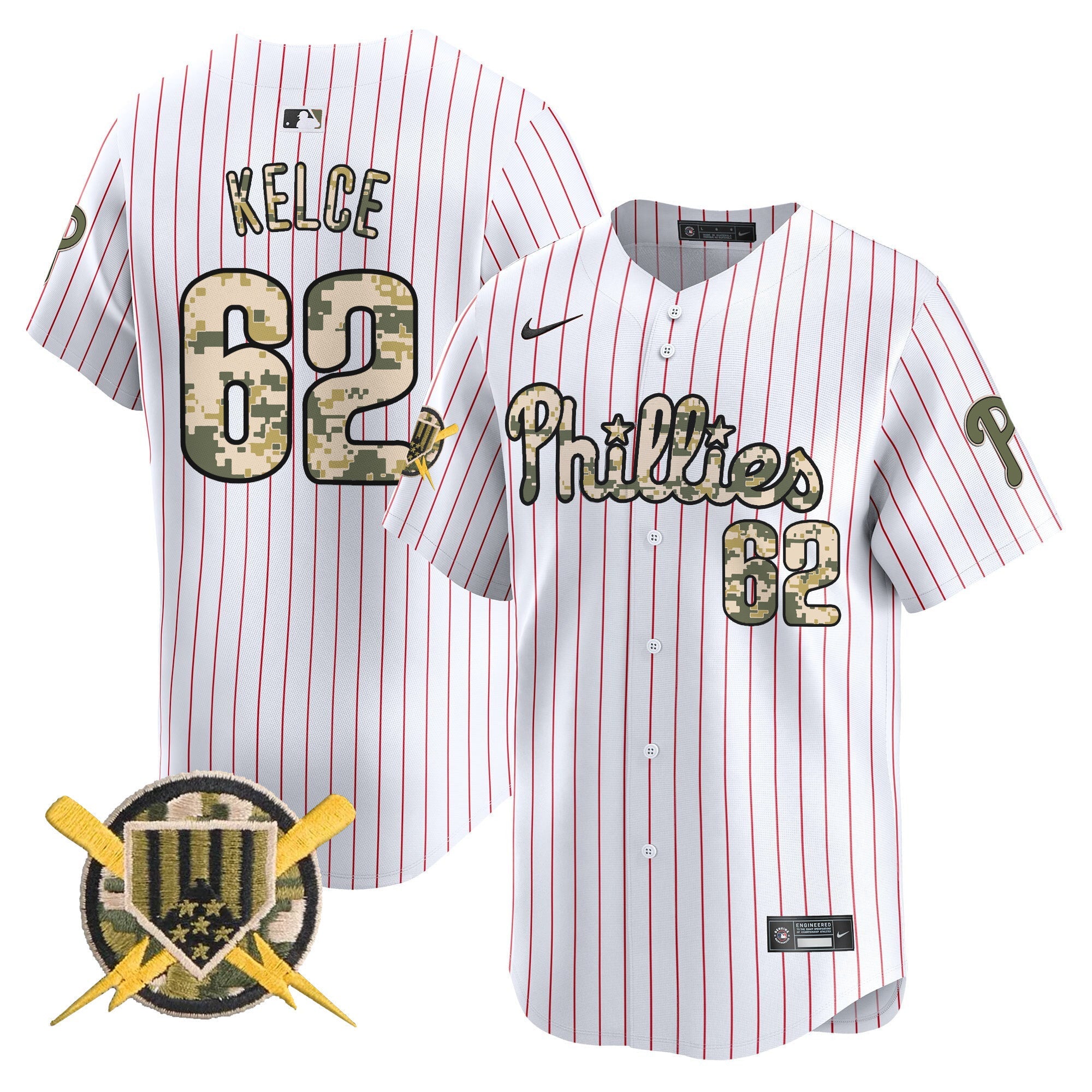 Men's Phillies Armed Forces Day Vapor Premier Limited Jersey - All Stitched