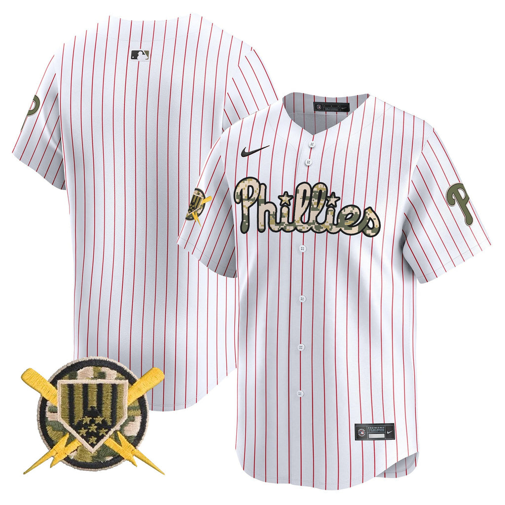 Men's Phillies Armed Forces Day Vapor Premier Limited Jersey - All Stitched