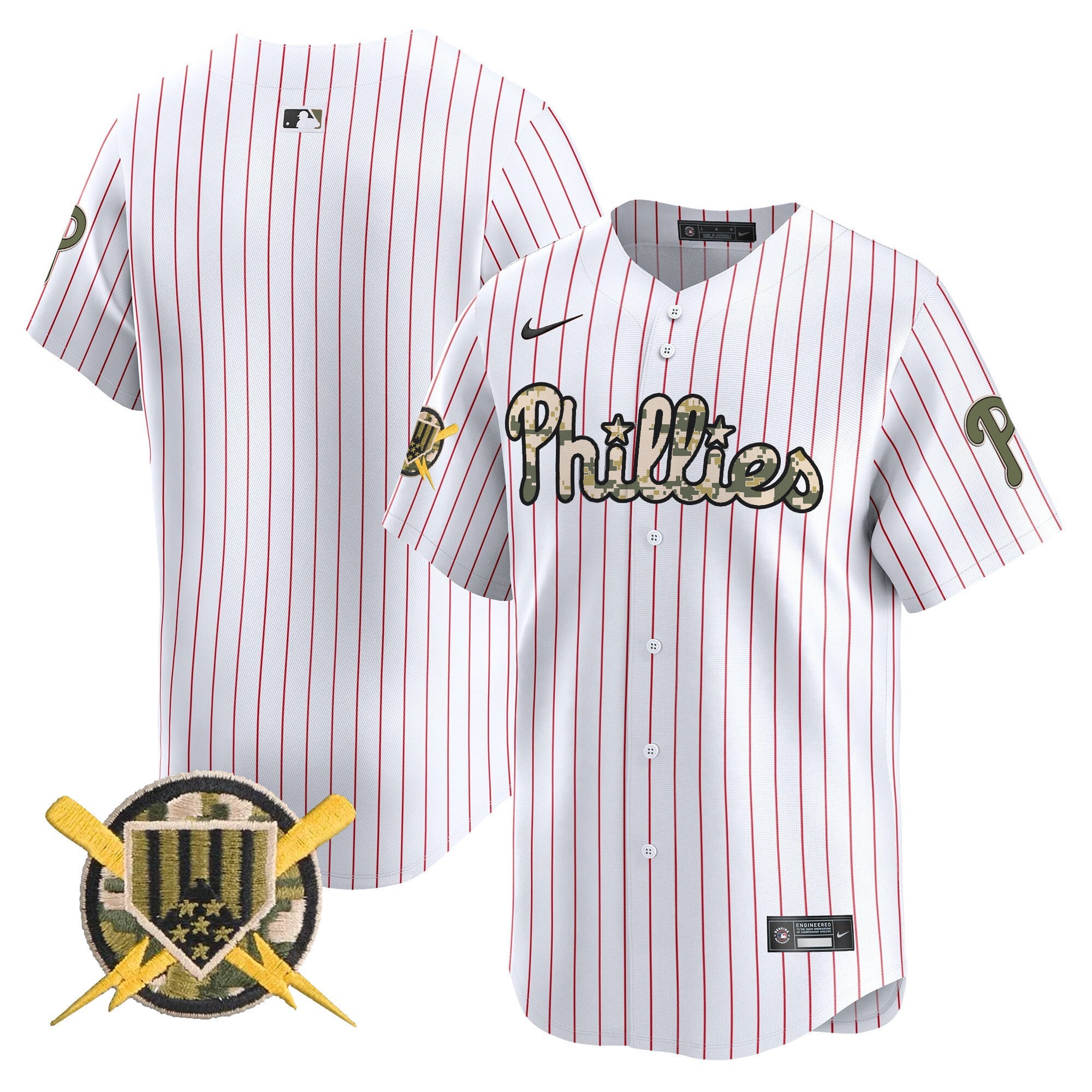 Men's Phillies Armed Forces Day Vapor Premier Limited Jersey - All Stitched