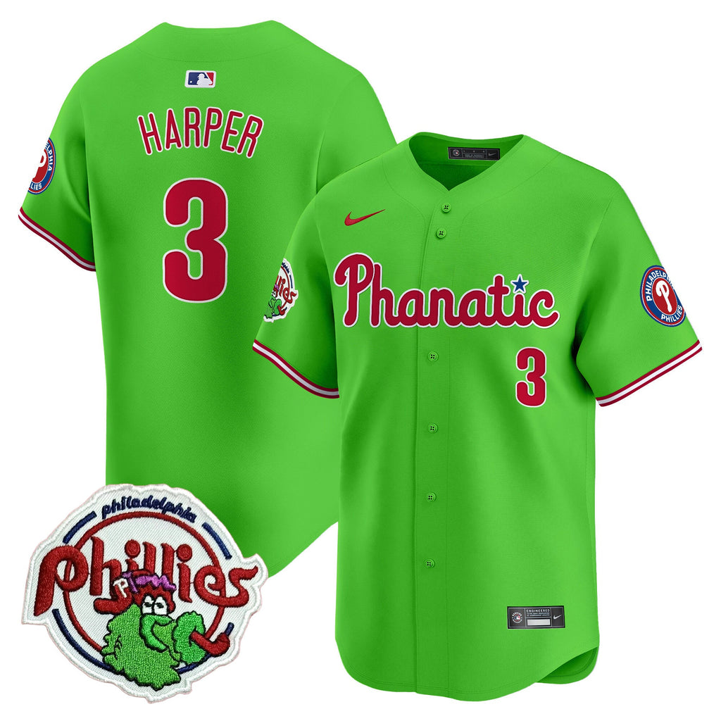Men's Phillies Phanatic Patch Vapor Premier Limited Jersey - All Stitched