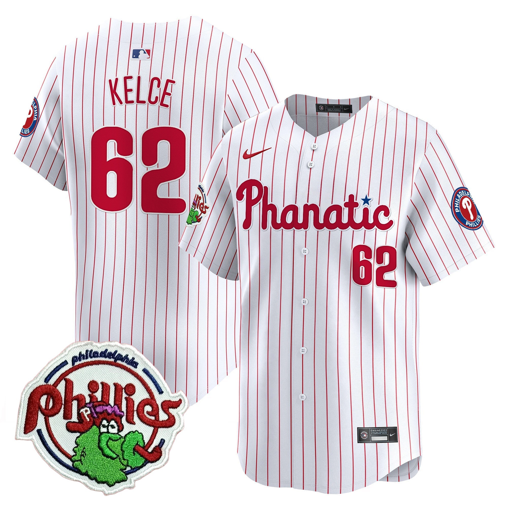 Men's Phillies Phanatic Patch Vapor Premier Limited Jersey - All Stitched