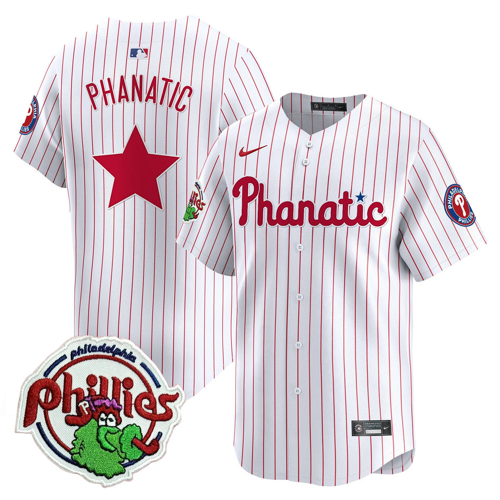 Men's Phillies Phanatic Patch Vapor Premier Limited Jersey - All Stitched