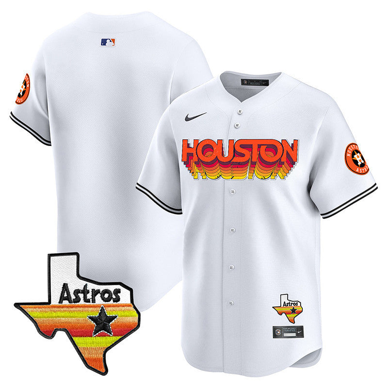 Men's Astros Throwback Style Vapor Premier Limited Jersey - All Stitched