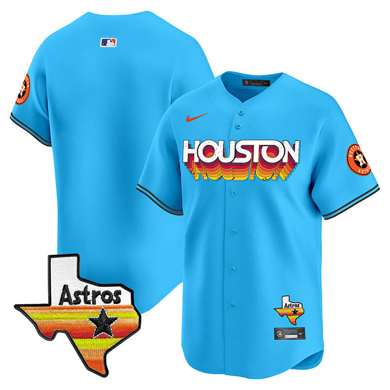 Men's Astros Throwback Style Vapor Premier Limited Jersey - All Stitched