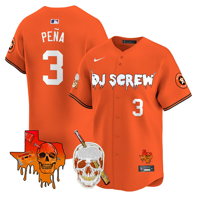 Men's Astros DJ Screw Vapor Premier Limited Jersey V2 - All Stitched