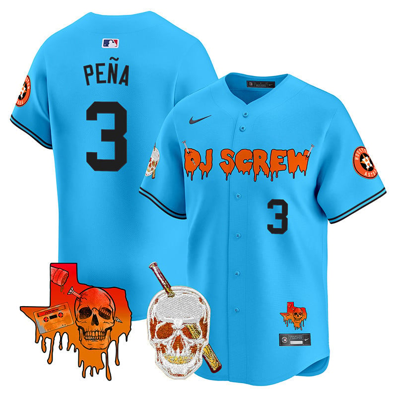 Men's Astros DJ Screw Vapor Premier Limited Jersey V2 - All Stitched