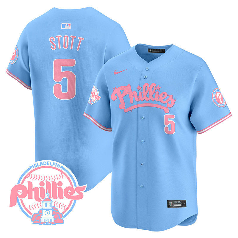 Men's Phillies Bubblegum Pink Vapor Premier Limited Jersey - All Stitched