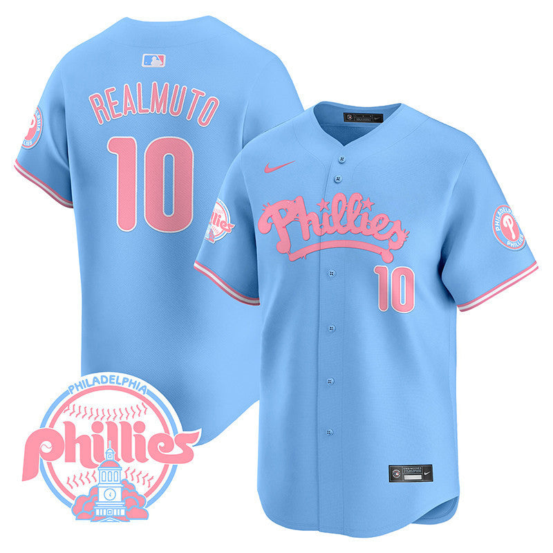 Men's Phillies Bubblegum Pink Vapor Premier Limited Jersey - All Stitched