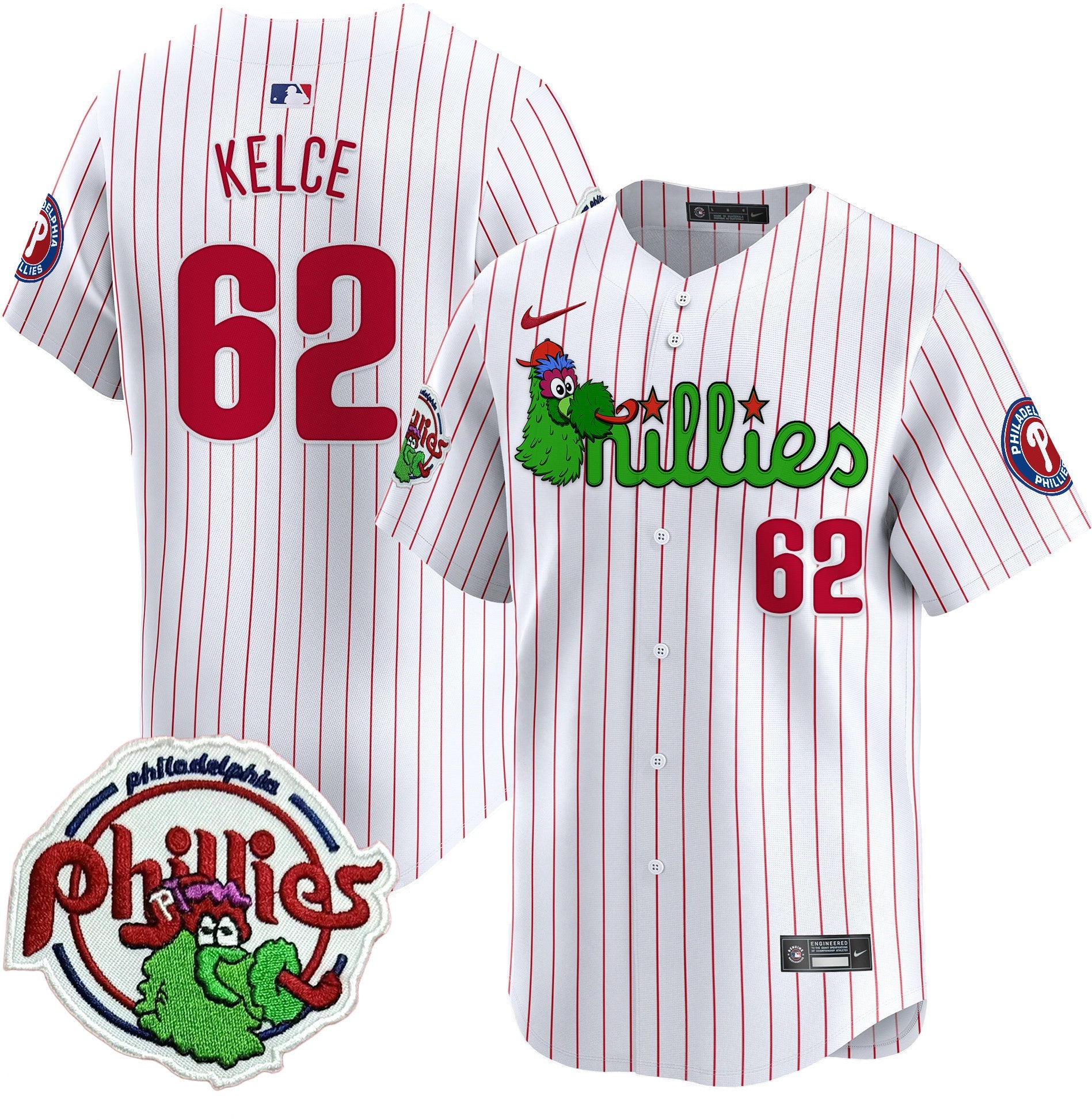 Men's Phillies Phanatic Patch Vapor Premier Limited Jersey V3 - All Stitched