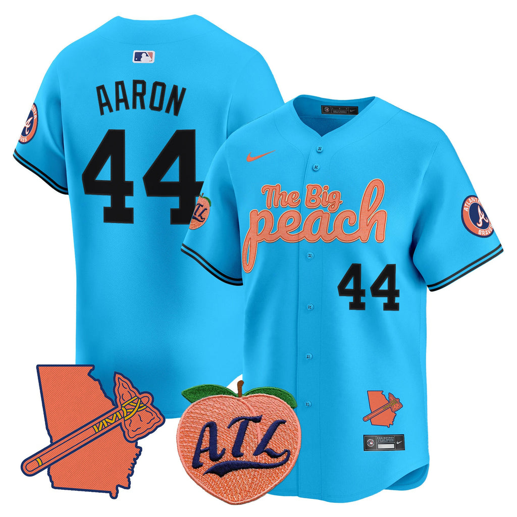 Men's Atlanta Braves The Big Peach Vapor Premier Limited Jersey - All Stitched