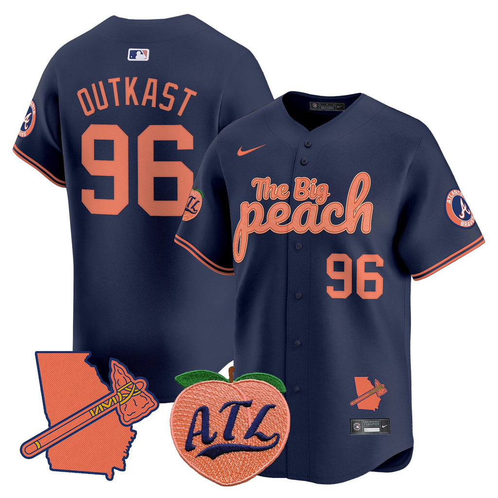 Men's Atlanta Braves The Big Peach Vapor Premier Limited Jersey - All Stitched