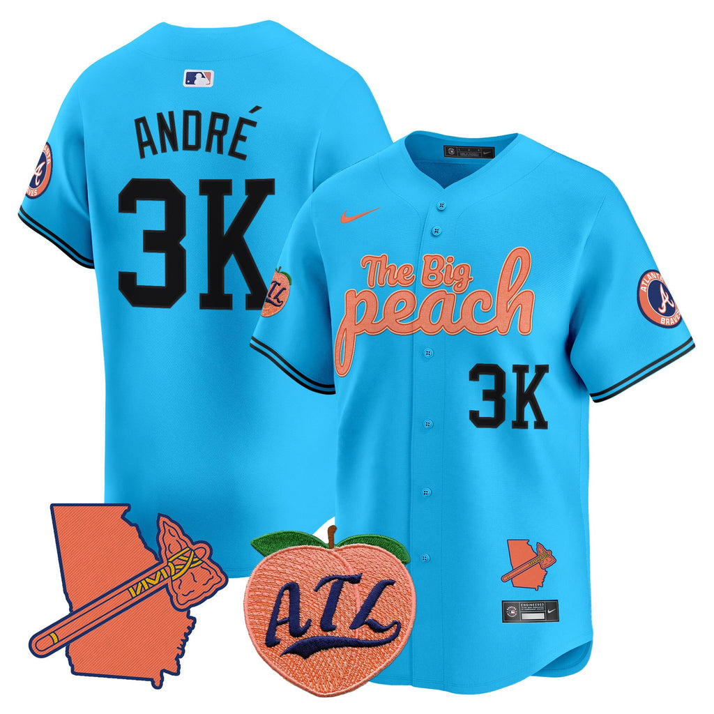 Men's Atlanta Braves The Big Peach Vapor Premier Limited Jersey - All Stitched