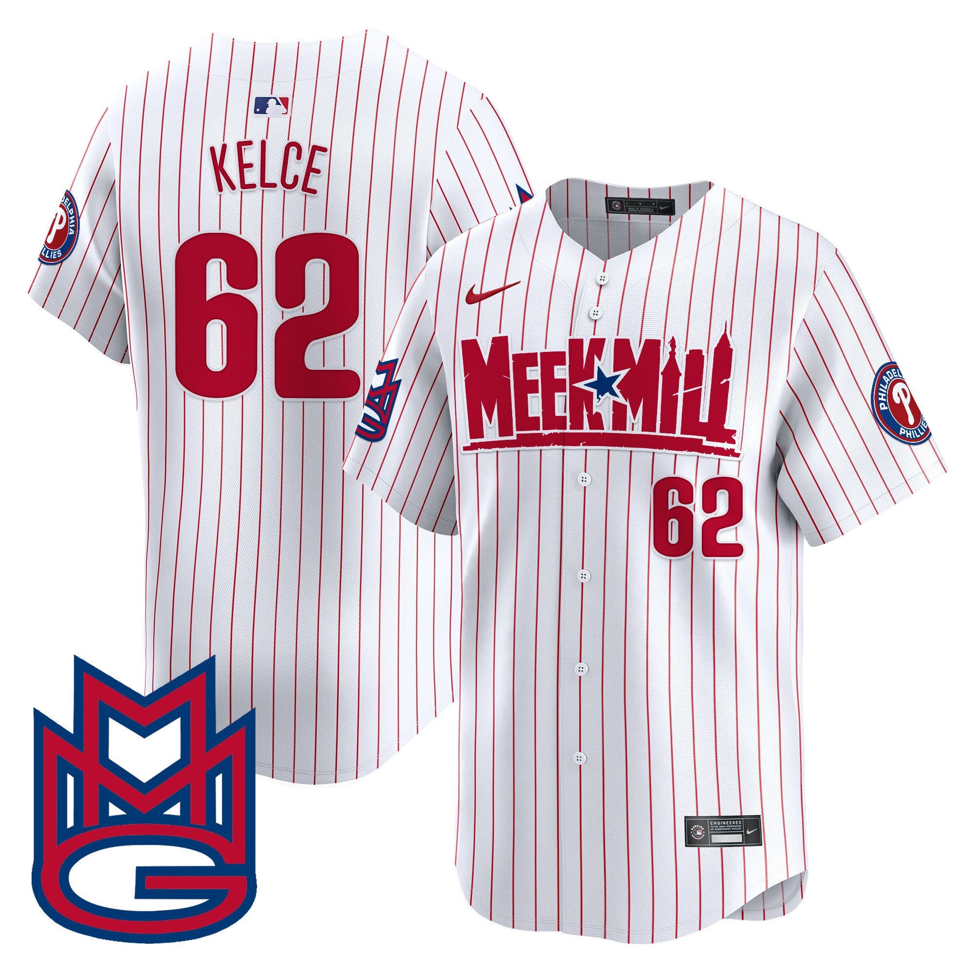 Men's Phillies Meek Mill Vapor Premier Limited Jersey - All Stitched