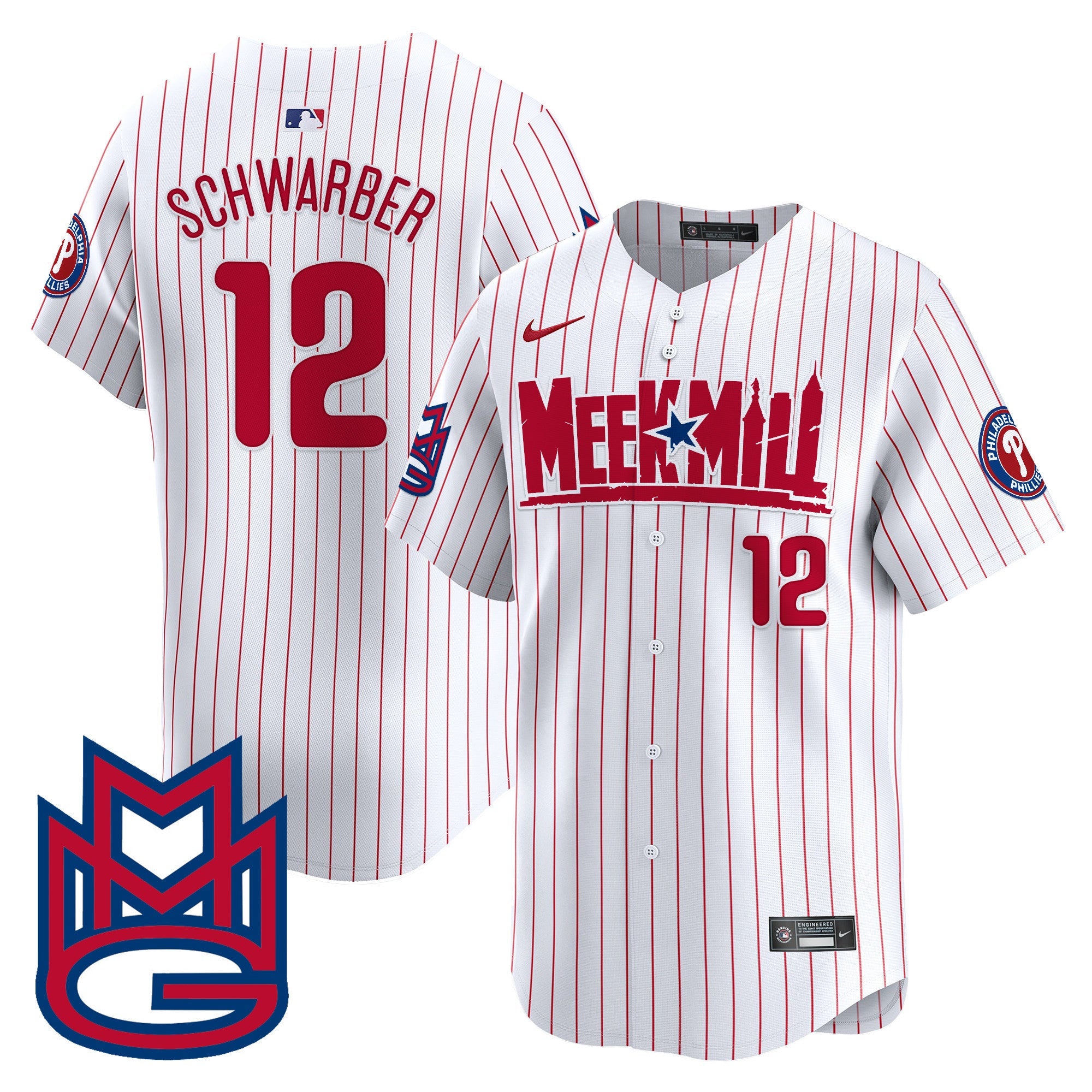 Men's Phillies Meek Mill Vapor Premier Limited Jersey - All Stitched