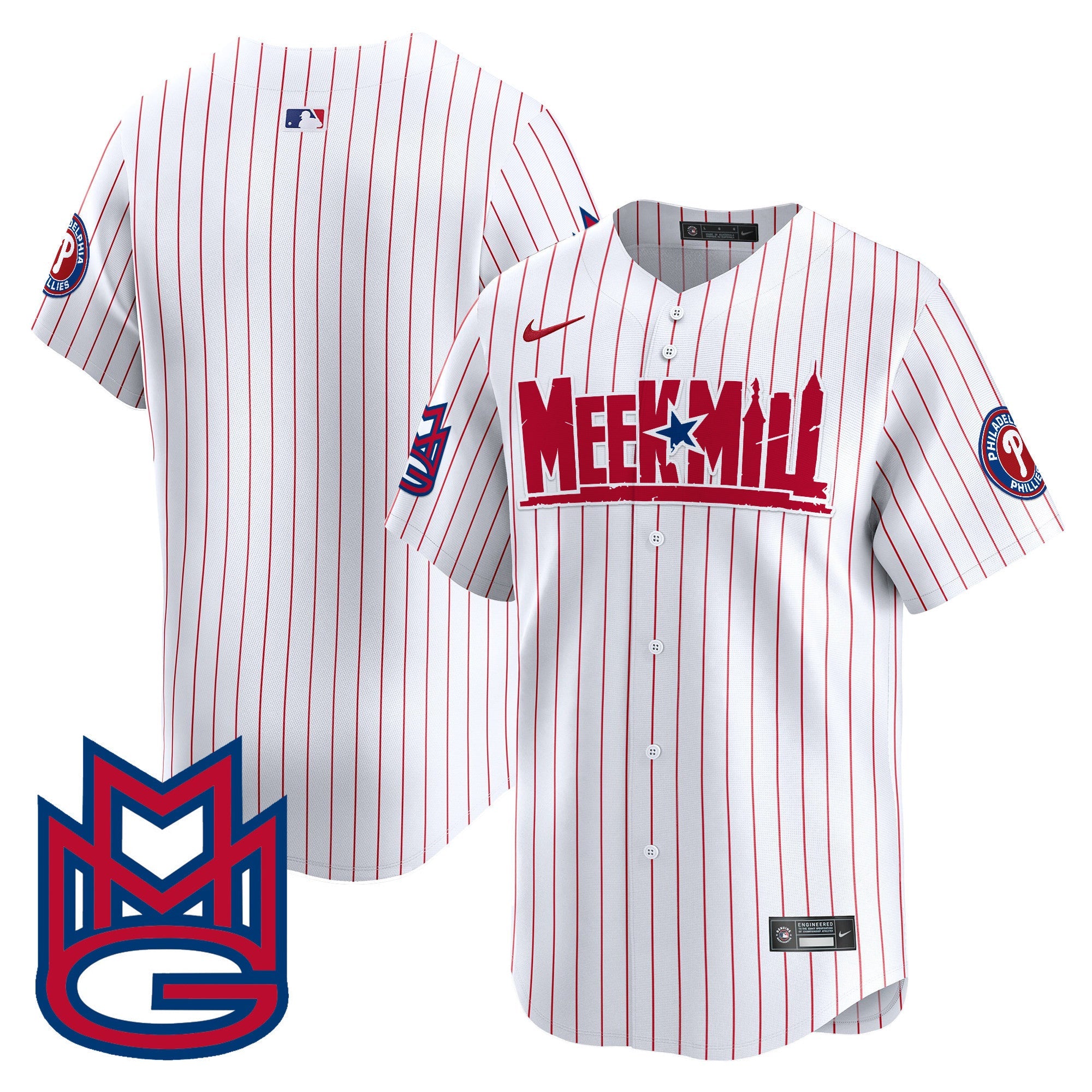 Men's Phillies Meek Mill Vapor Premier Limited Jersey - All Stitched