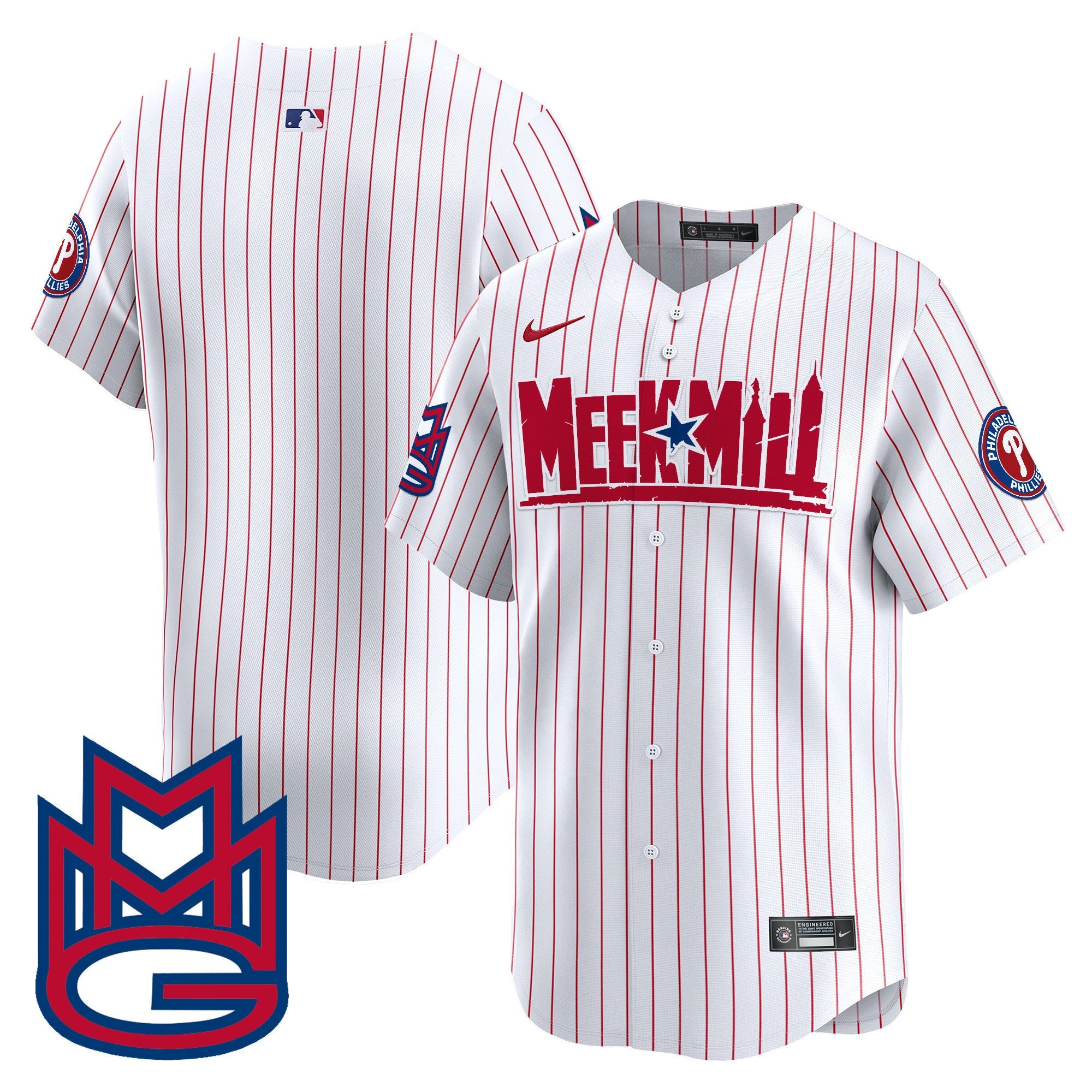 Men's Phillies Meek Mill Vapor Premier Limited Jersey - All Stitched