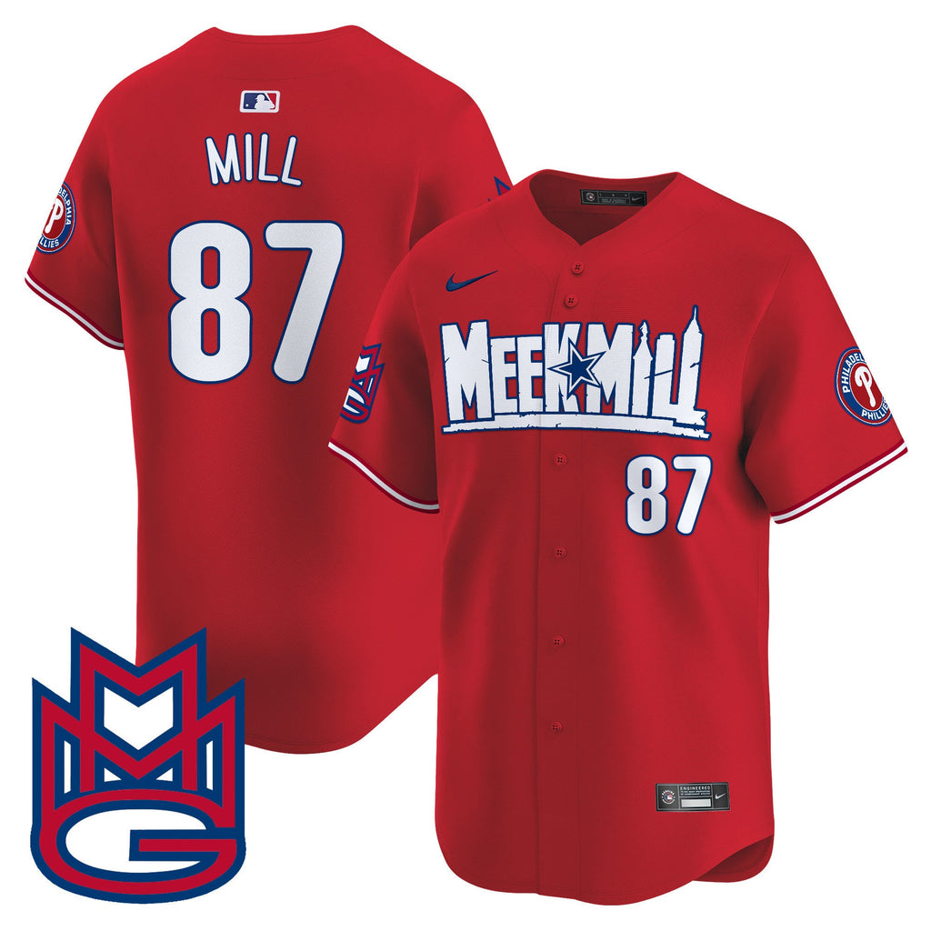 Men's Phillies Meek Mill Vapor Premier Limited Jersey - All Stitched