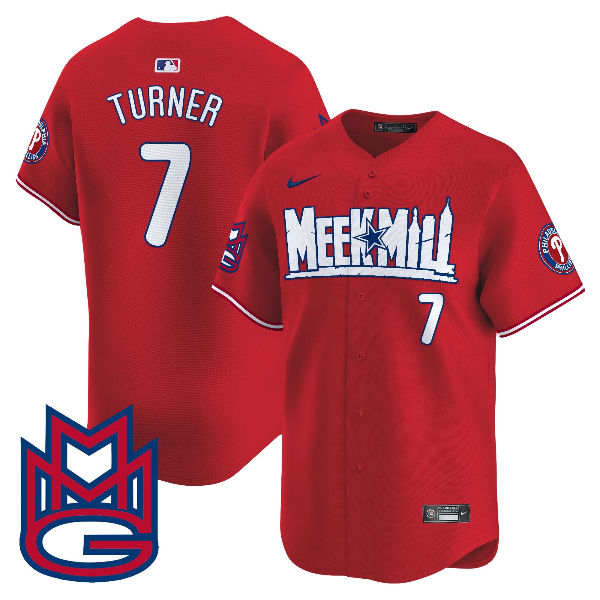 Men's Phillies Meek Mill Vapor Premier Limited Jersey - All Stitched