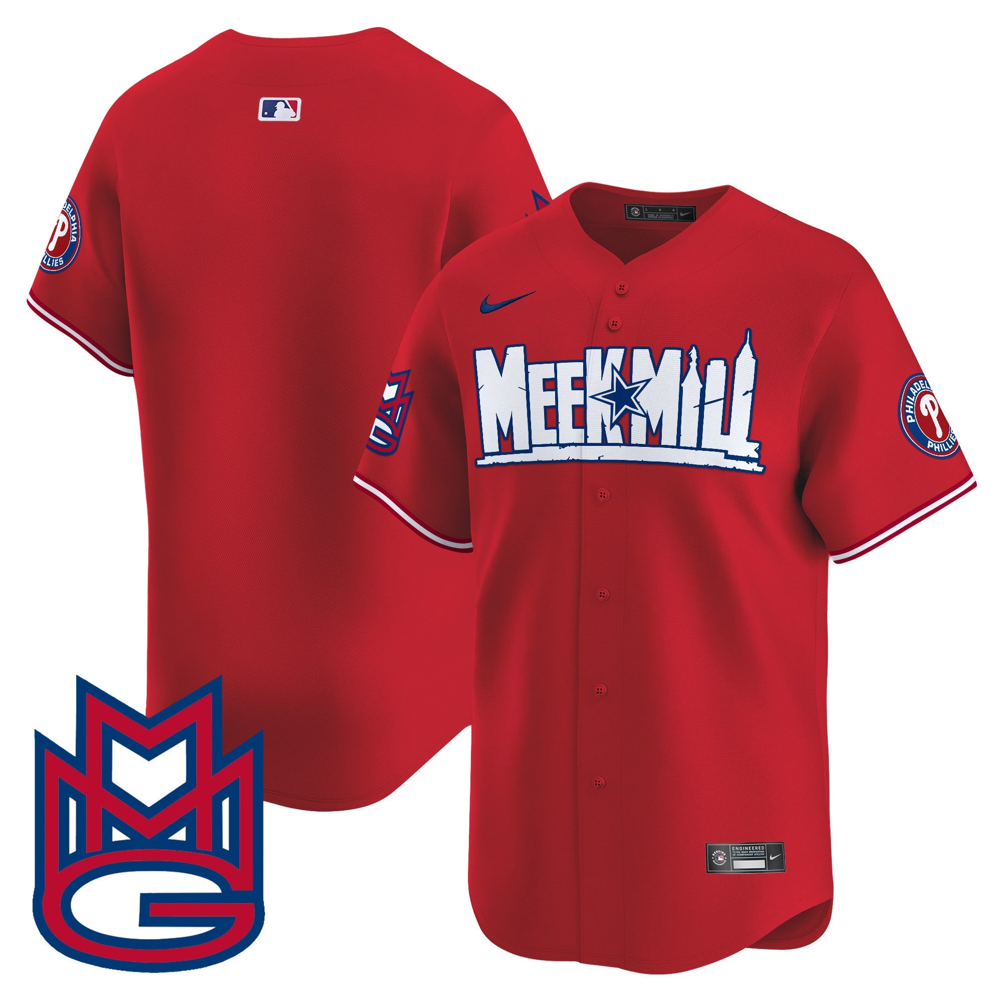 Men's Phillies Meek Mill Vapor Premier Limited Jersey - All Stitched