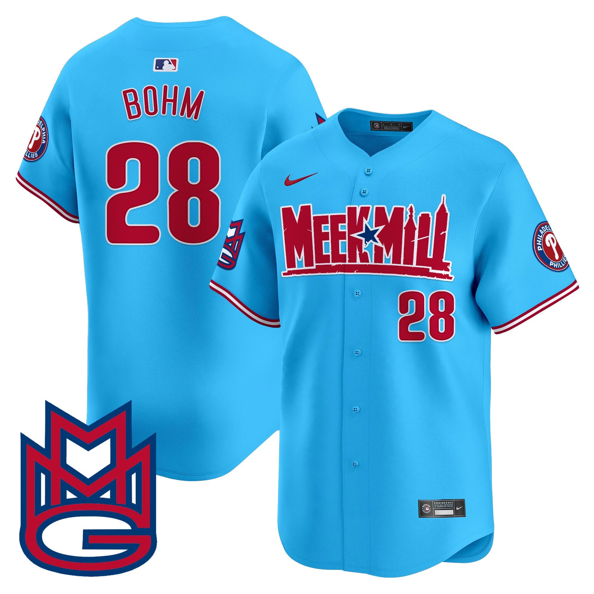 Men's Phillies Meek Mill Vapor Premier Limited Jersey - All Stitched