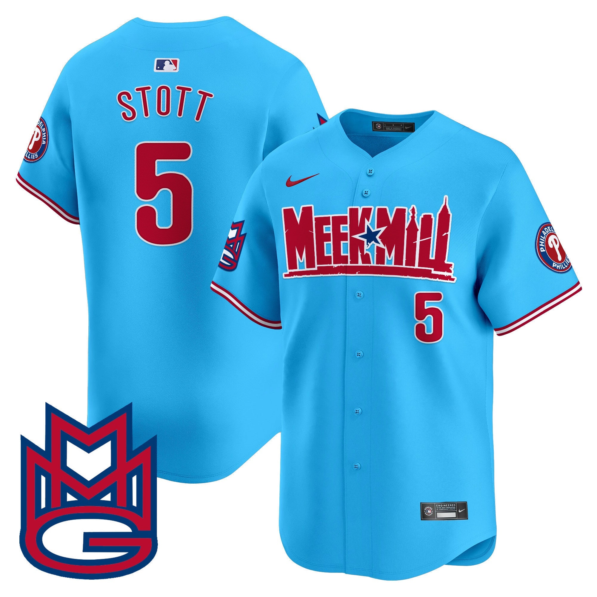 Men's Phillies Meek Mill Vapor Premier Limited Jersey - All Stitched