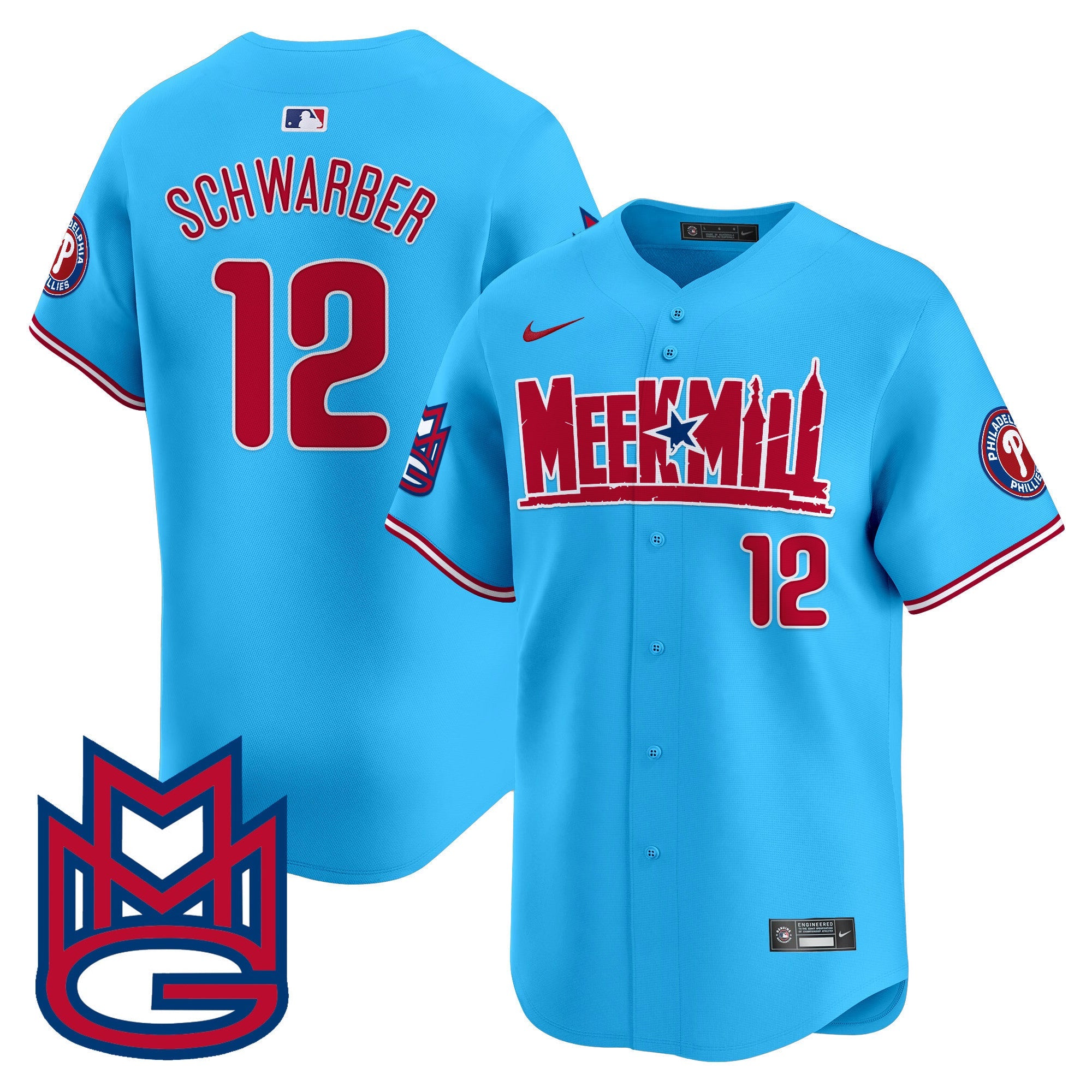 Men's Phillies Meek Mill Vapor Premier Limited Jersey - All Stitched