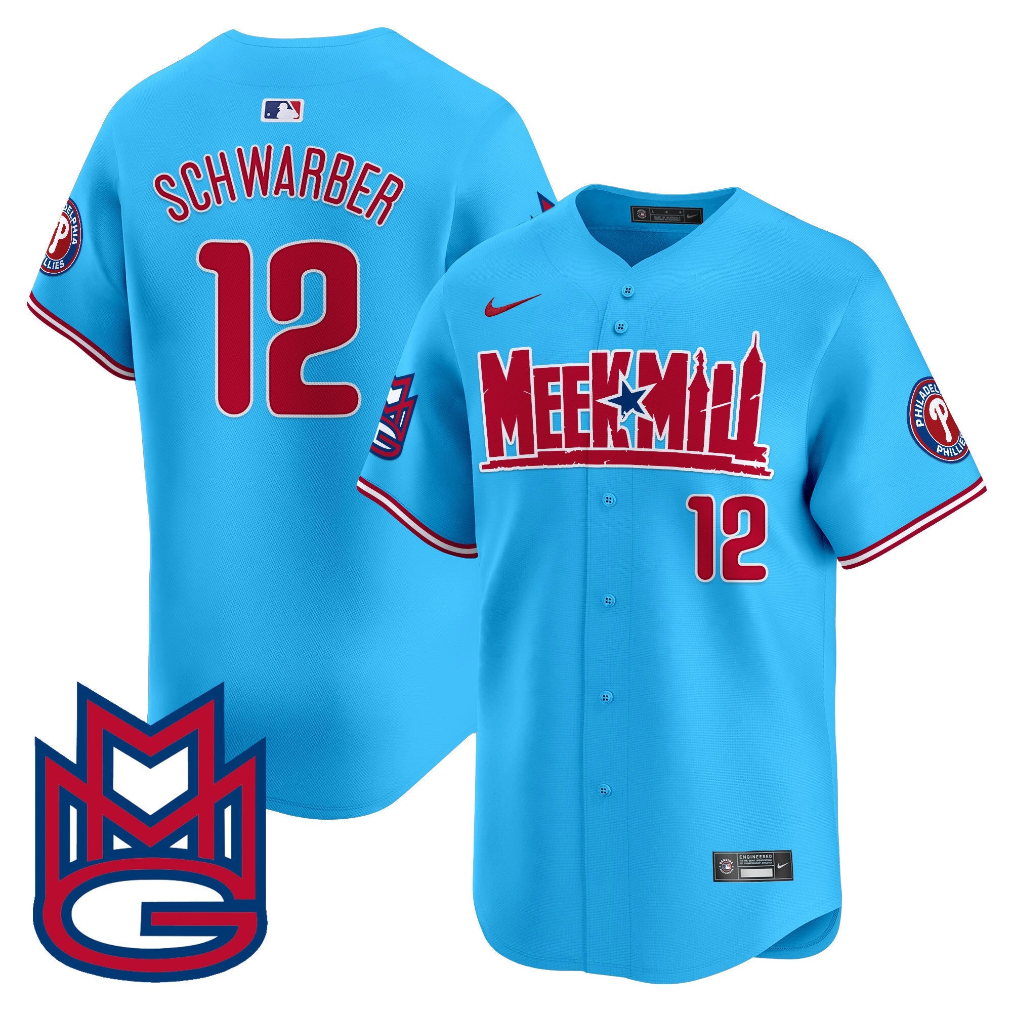 Men's Phillies Meek Mill Vapor Premier Limited Jersey - All Stitched