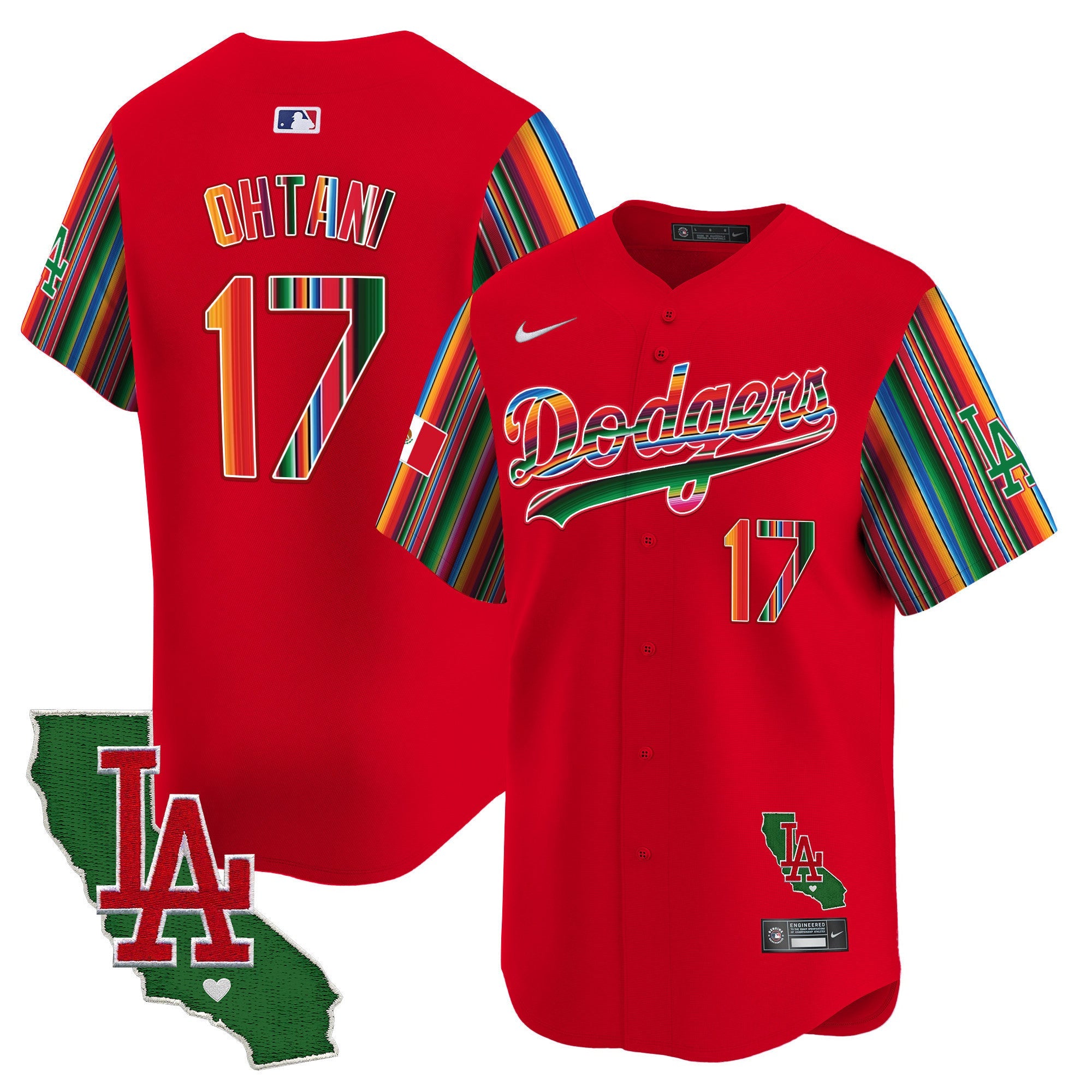 Men's Dodgers Mexico California Patch Vapor Premier Limited Jersey V5 - All Stitched