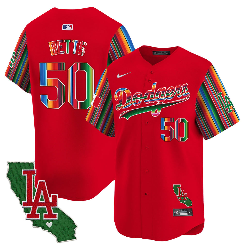 Men's Dodgers Mexico California Patch Vapor Premier Limited Jersey V5 - All Stitched