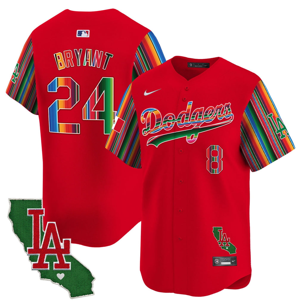 Men's Dodgers Mexico California Patch Vapor Premier Limited Jersey V5 - All Stitched