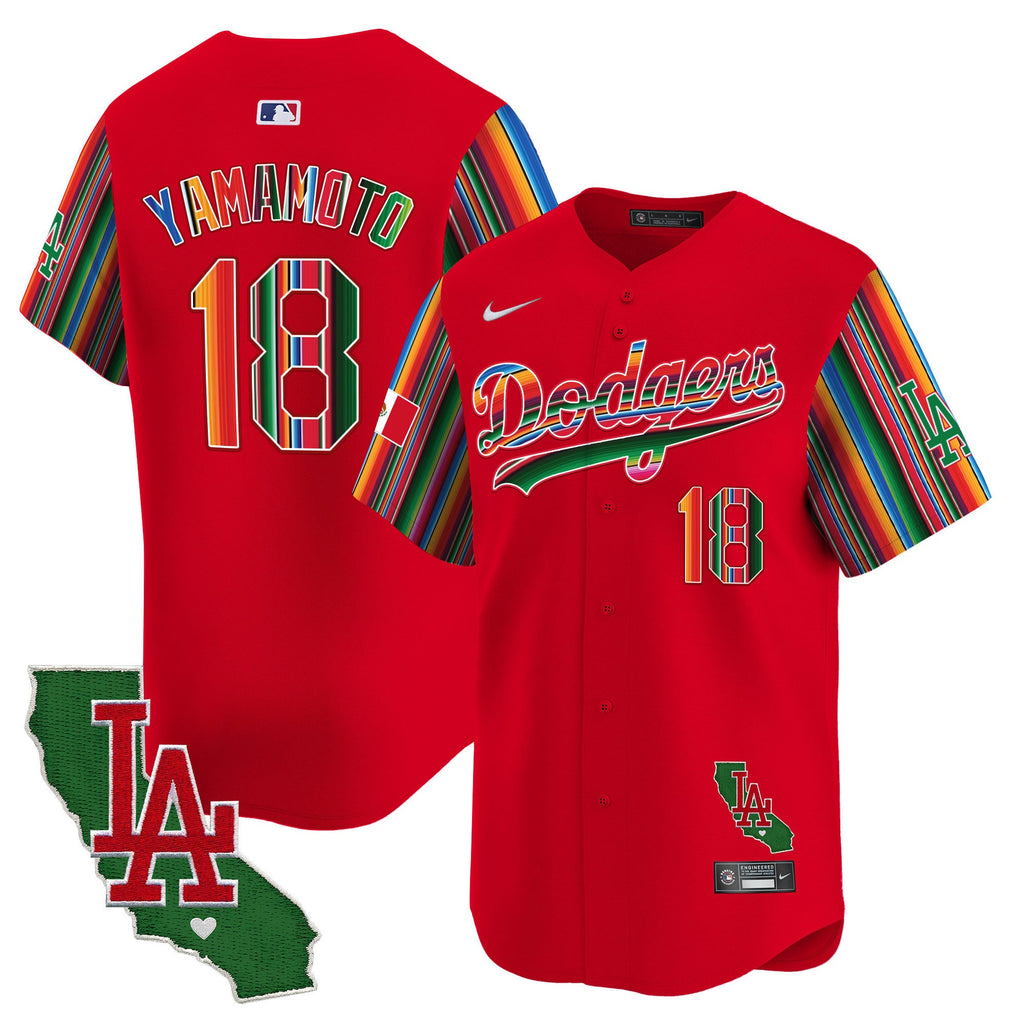 Men's Dodgers Mexico California Patch Vapor Premier Limited Jersey V5 - All Stitched