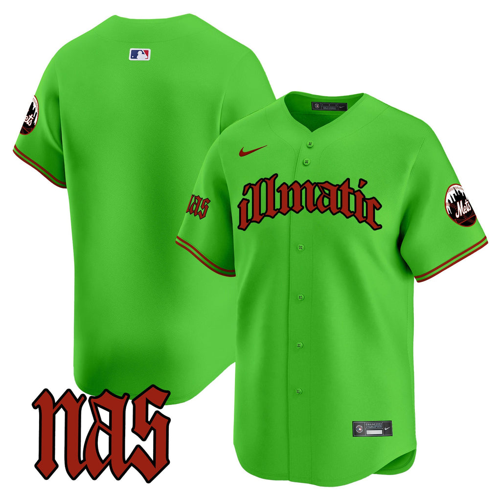 Men's Mets Nas Illmatic Vapor Premier Limited Jersey - All Stitched
