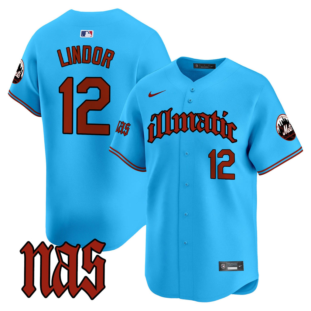 Men's Mets Nas Illmatic Vapor Premier Limited Jersey - All Stitched