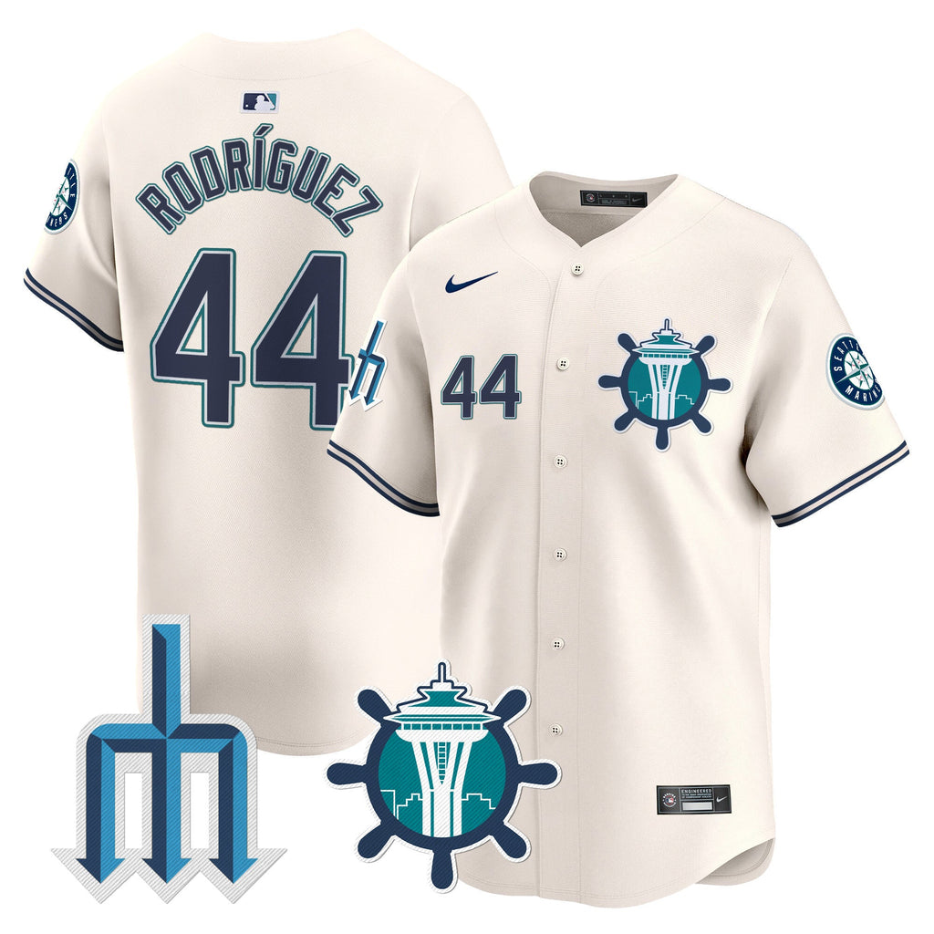 Men's Seattle Mariners Trident Patch Vapor Premier Limited Jersey - All Stitched