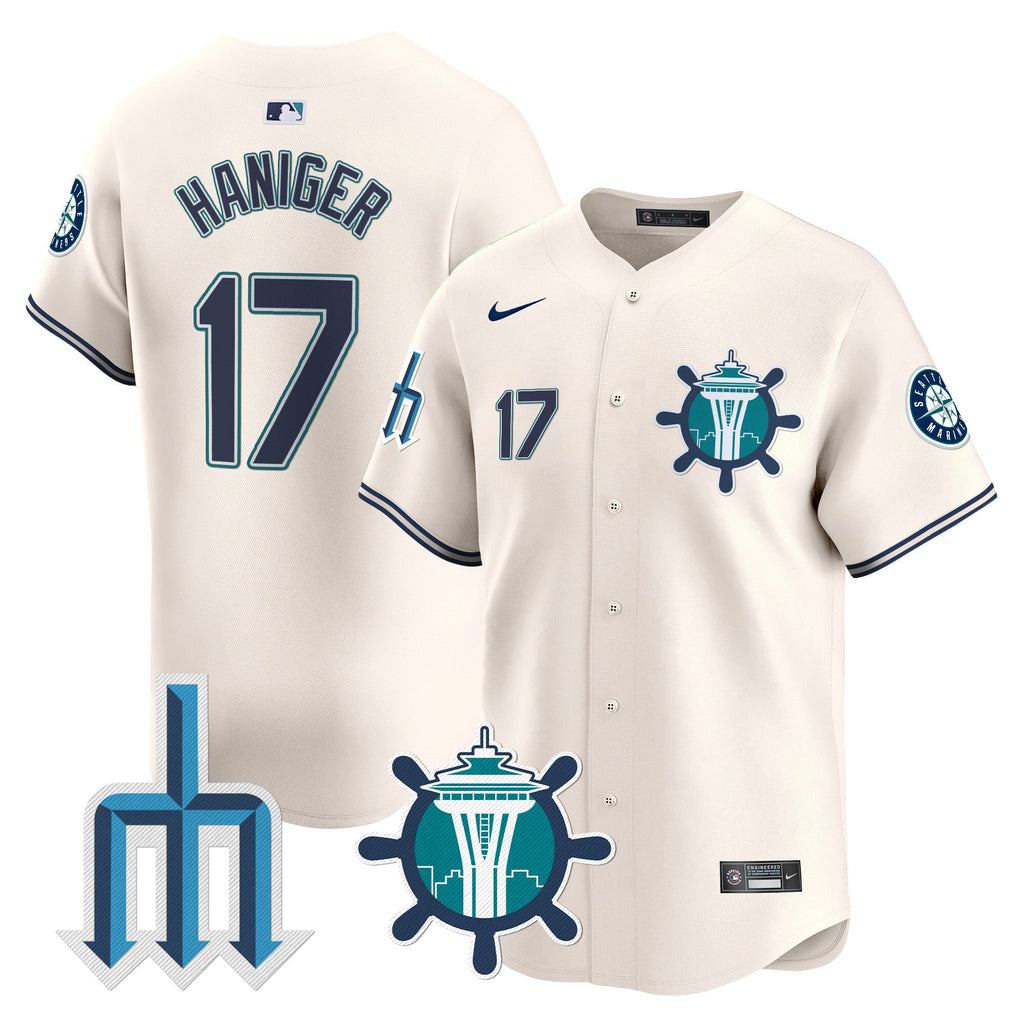Men's Seattle Mariners Trident Patch Vapor Premier Limited Jersey - All Stitched