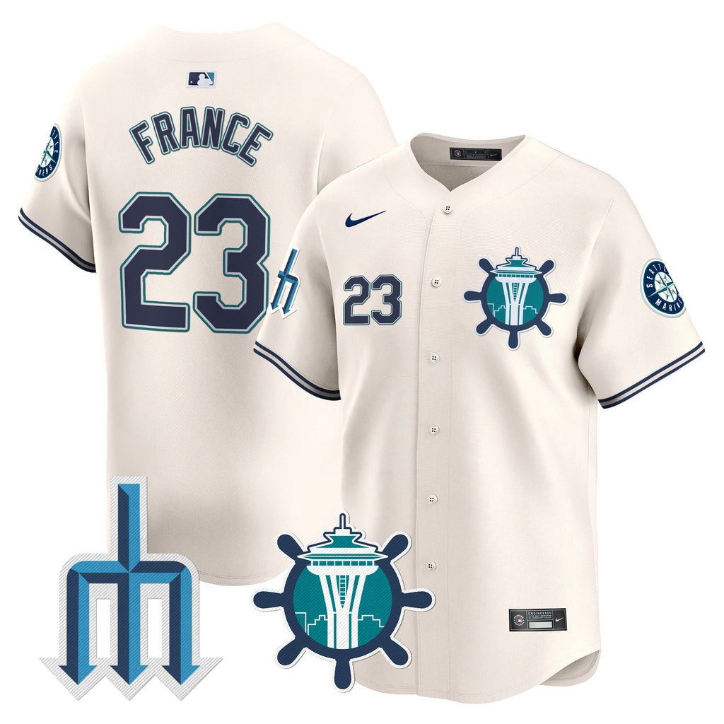 Men's Seattle Mariners Trident Patch Vapor Premier Limited Jersey - All Stitched