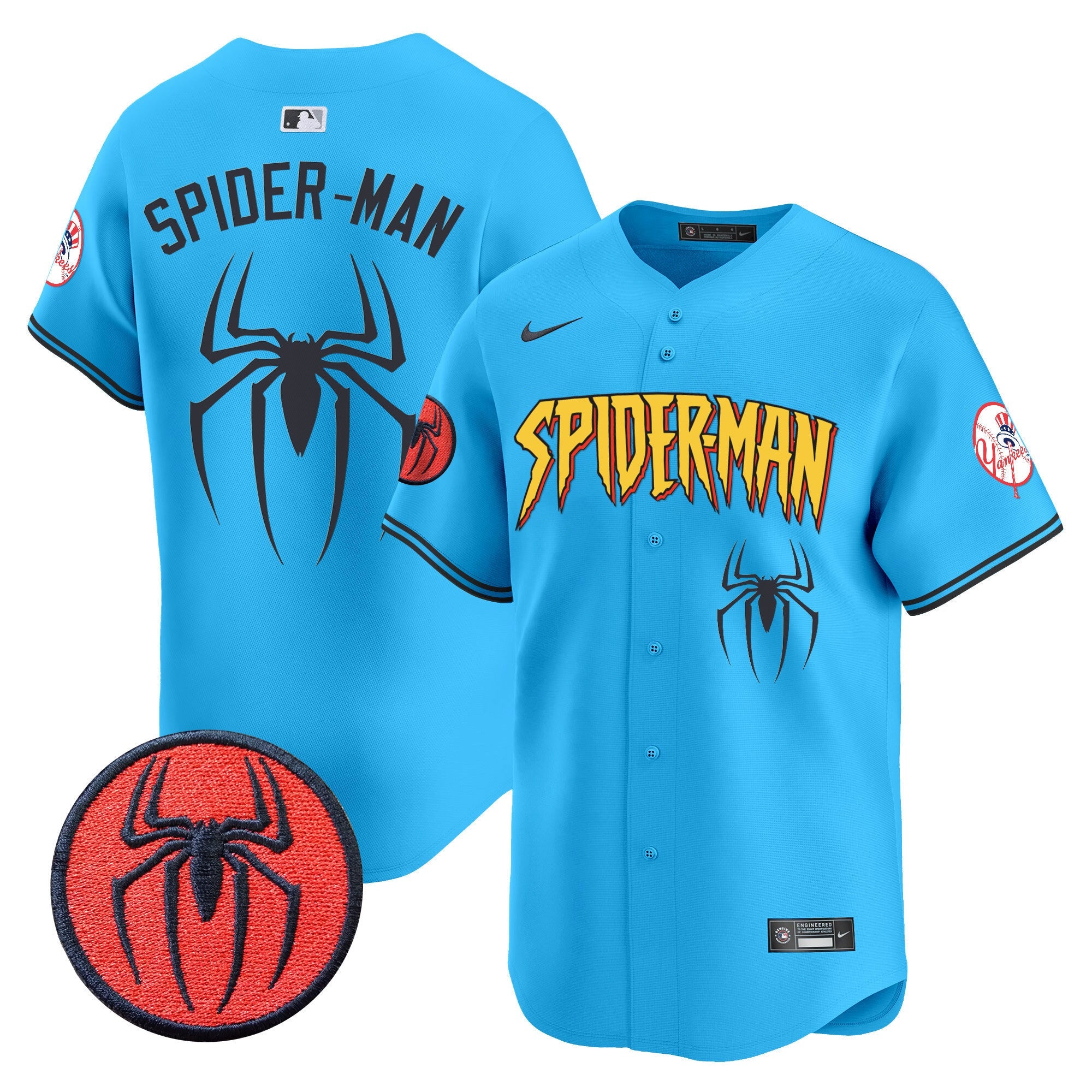Men's New York Yankees Spider-Man Vapor Premier Limited Jersey - All Stitched