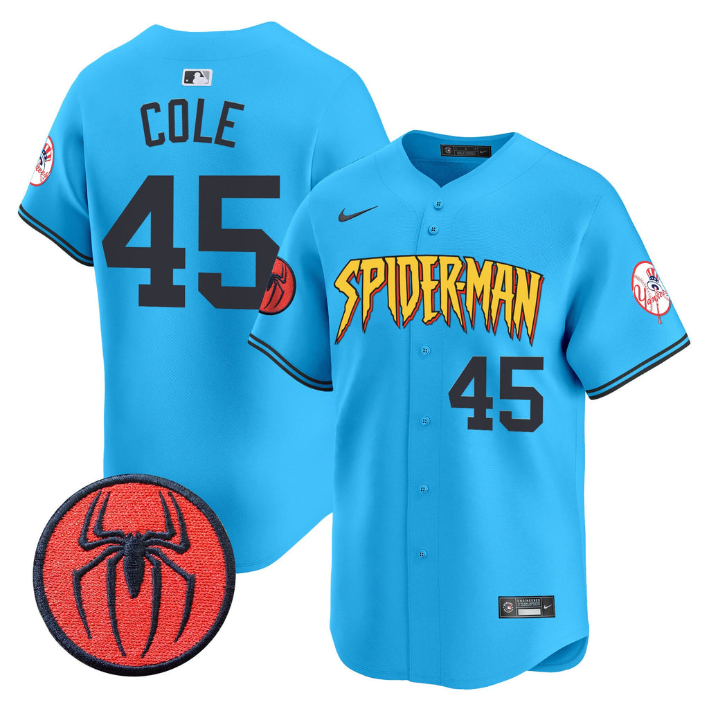 Men's New York Yankees Spider-Man Vapor Premier Limited Jersey - All Stitched